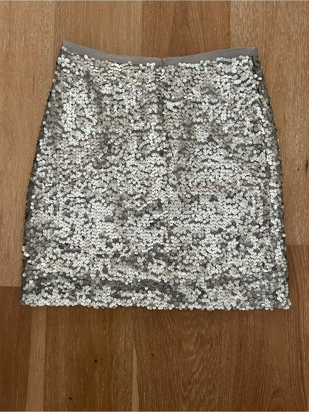 J. Crew Silver Sequin Mini Skirt